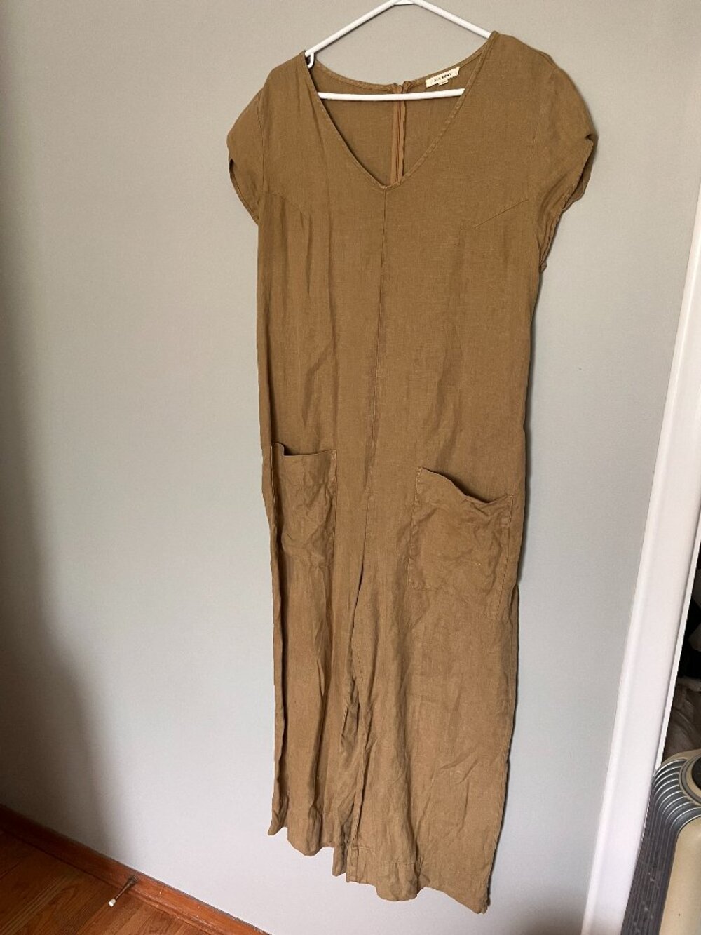 Suunday Short Sleeve Linen Jumpsuit